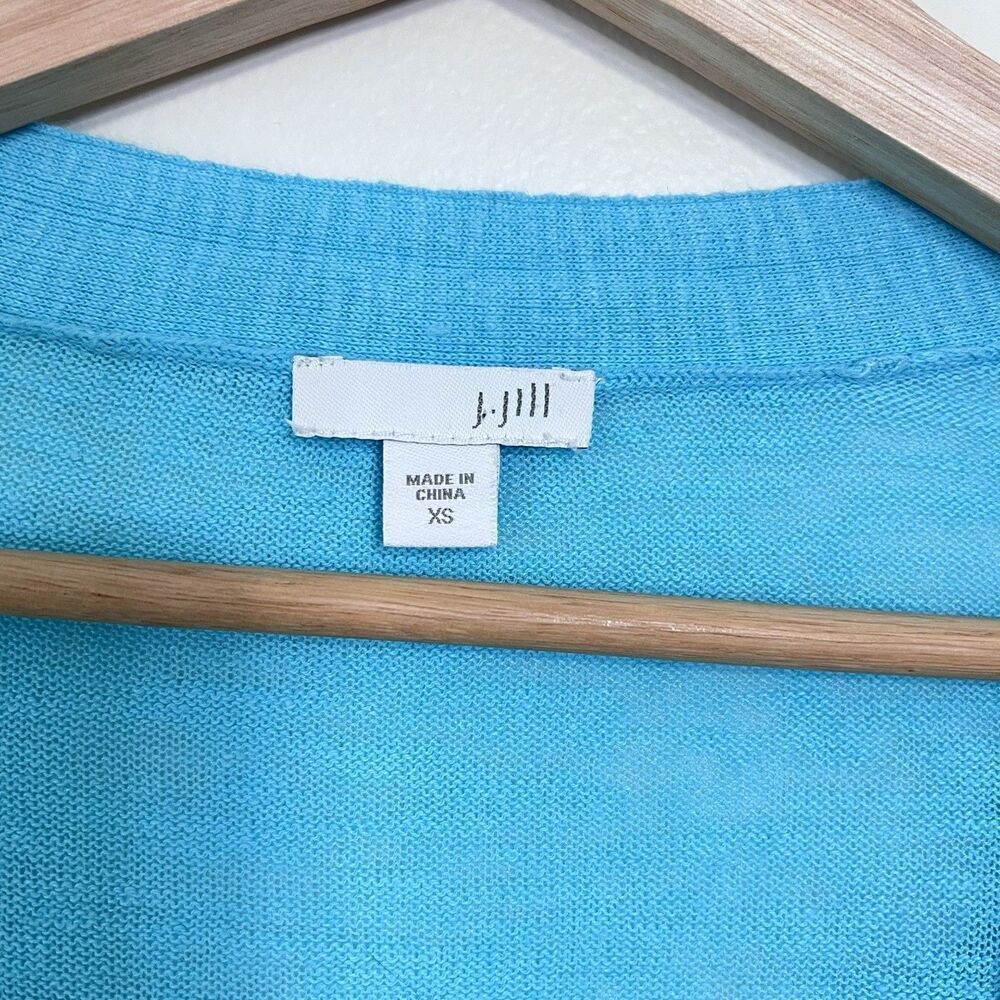 J. Jill Linen Blend LightweightCardigan Sweater Button Front Long Sleeve Size XS - Picture 4 of 7